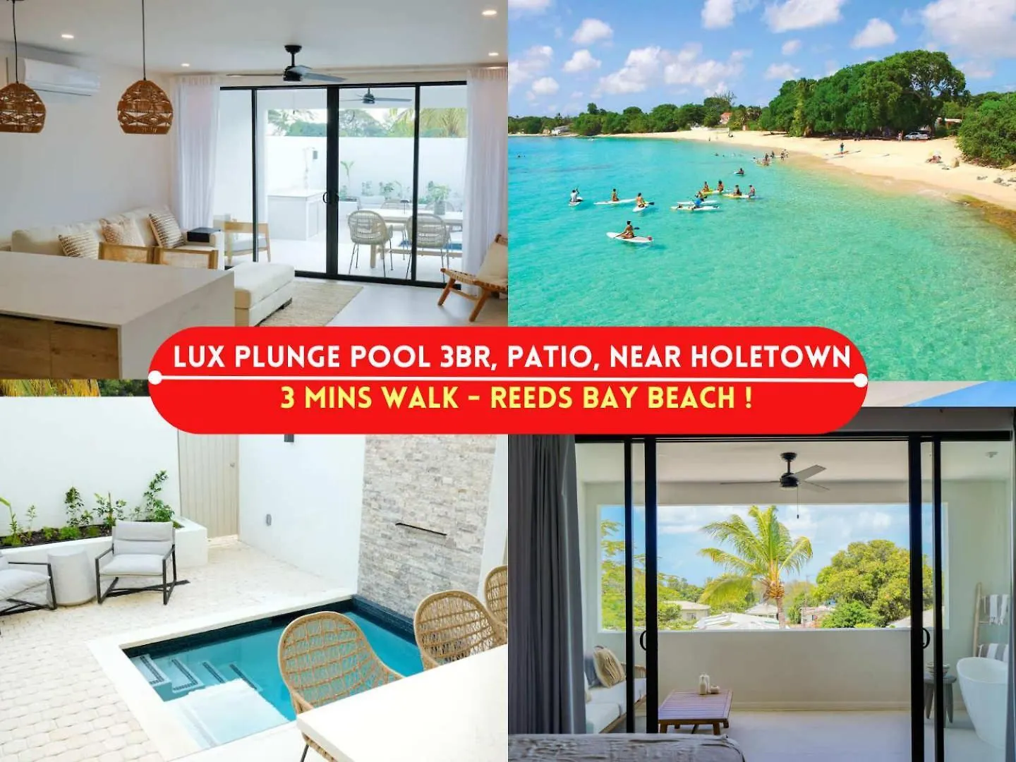 New Chic 3Br Villa Walk To Beach Pool & Terrace Saint James